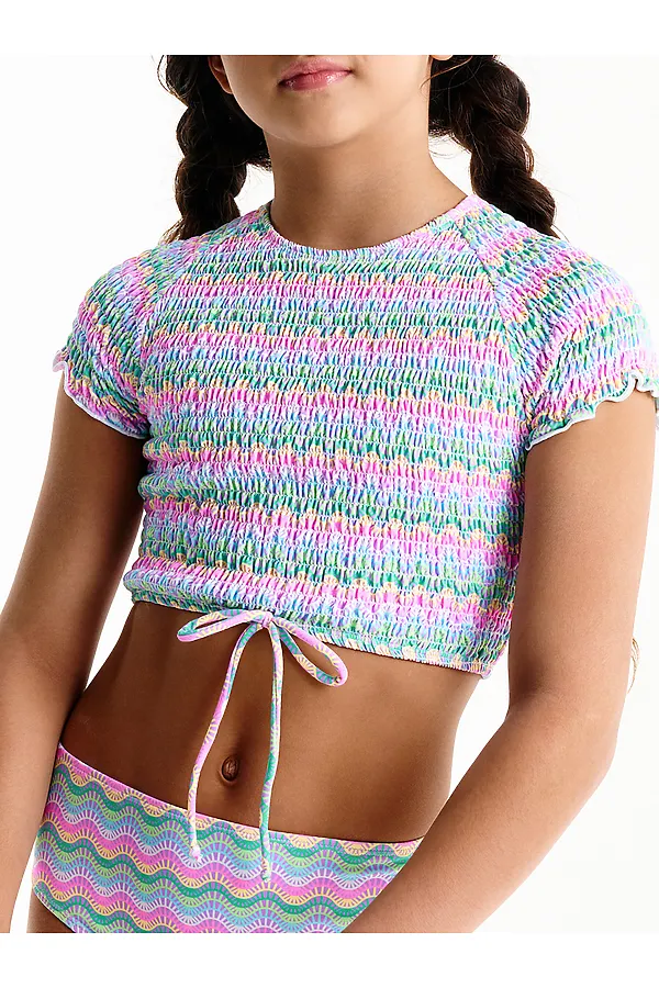 Купальный костюм для девочек PELICAN, сиреневый - фото 2