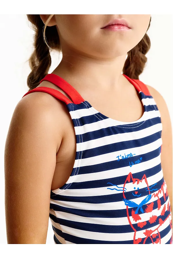 Купальник для девочек PELICAN, темно-синий - фото 2