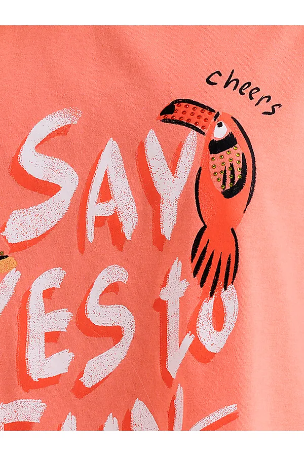 Майка для девочек PELICAN, персиковый - фото 2