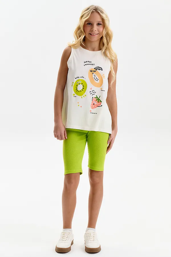 Майка для девочек PELICAN, молочный - фото 2