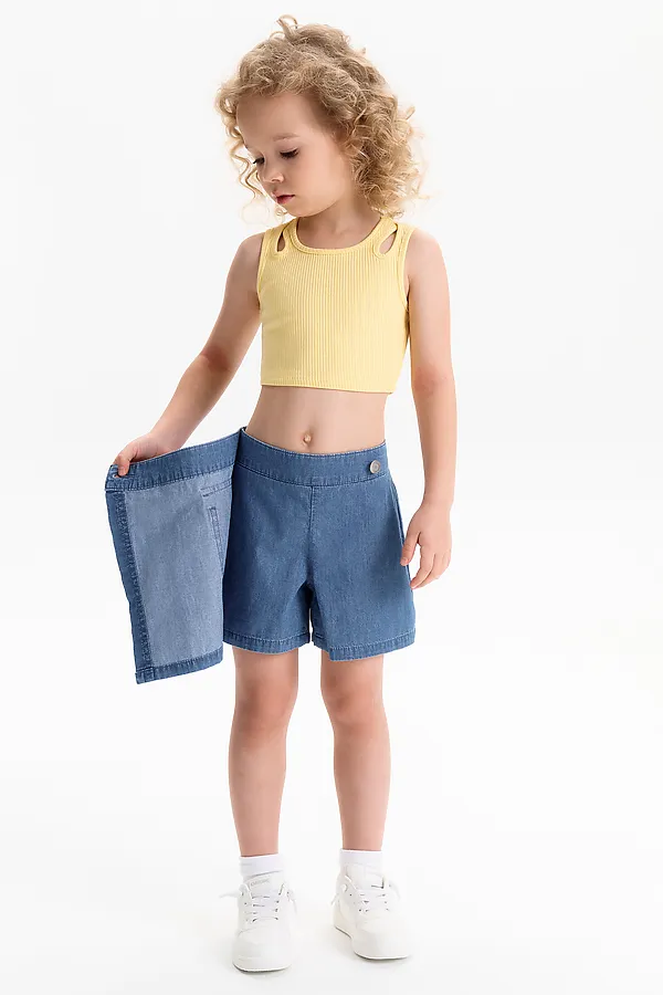 Майка (модель "топ") для девочек PELICAN, желтый - фото 2