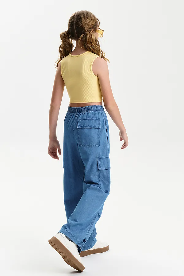 Майка (модель "топ") для девочек PELICAN, желтый - фото 2