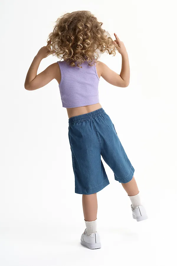 Майка (модель "топ") для девочек PELICAN, лаванда - фото 2