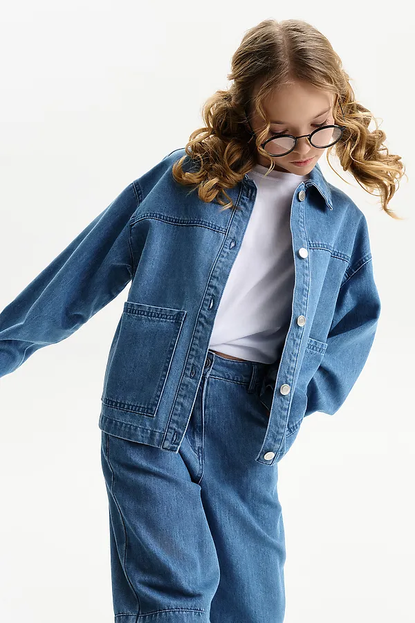 Куртка для девочек PELICAN, джинс - фото 2