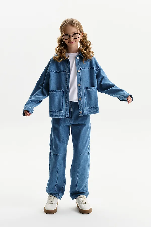 Куртка для девочек PELICAN, джинс - фото 2