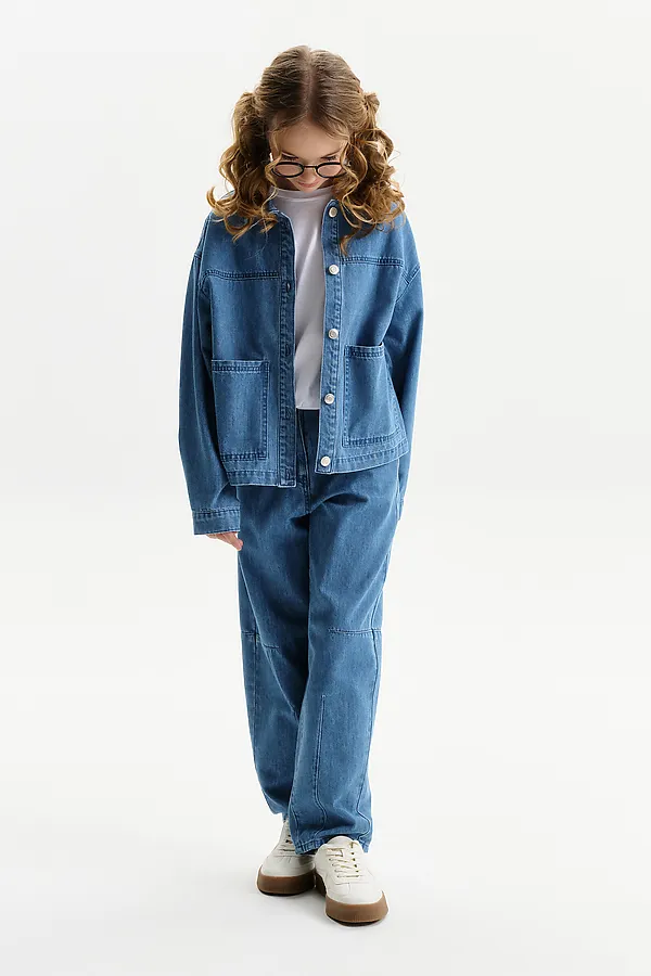 Куртка для девочек PELICAN, джинс - фото 2