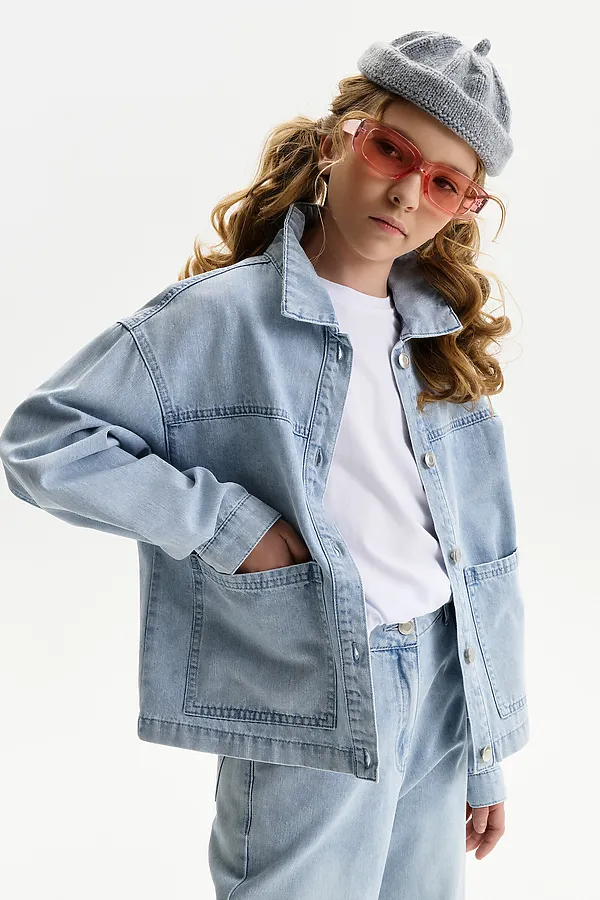 Куртка для девочек PELICAN, голубой - фото 2