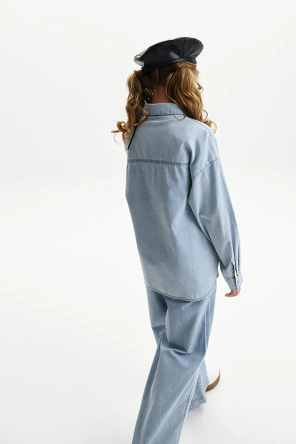 Блузка для девочек PELICAN, голубой - фото 2