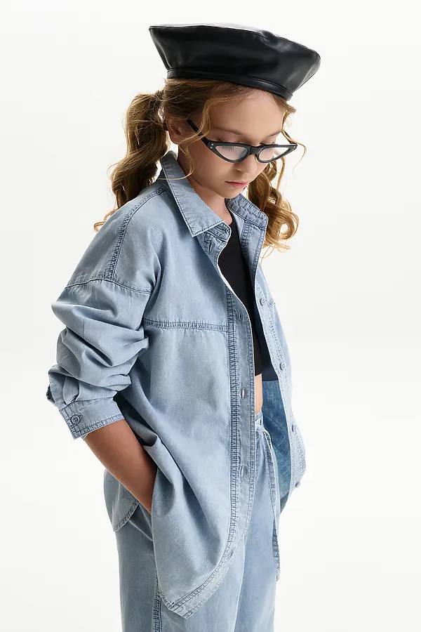 Блузка для девочек PELICAN, голубой - фото 2