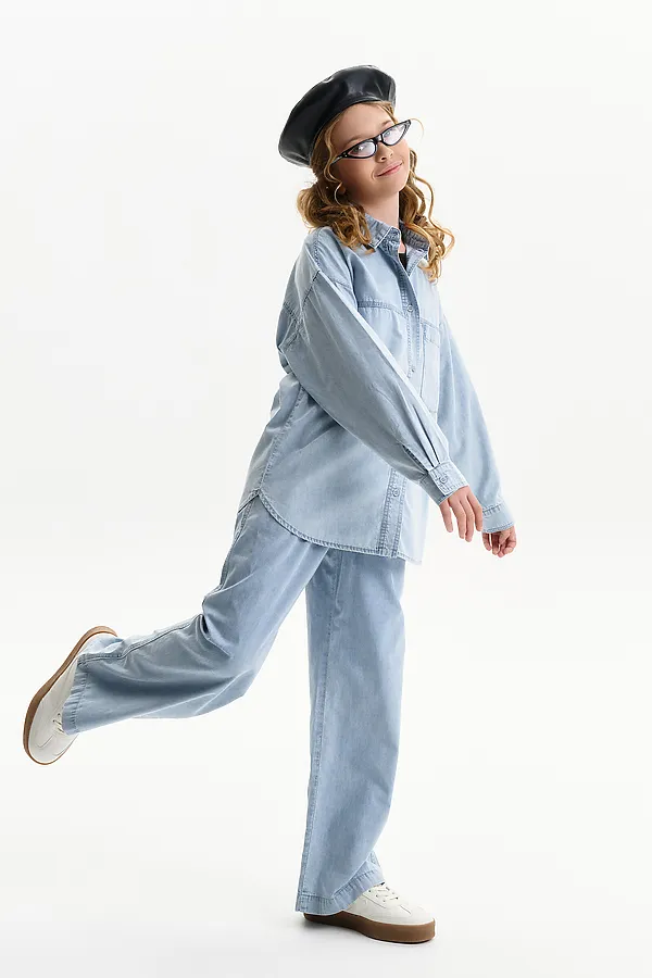 Блузка для девочек PELICAN, голубой - фото 2