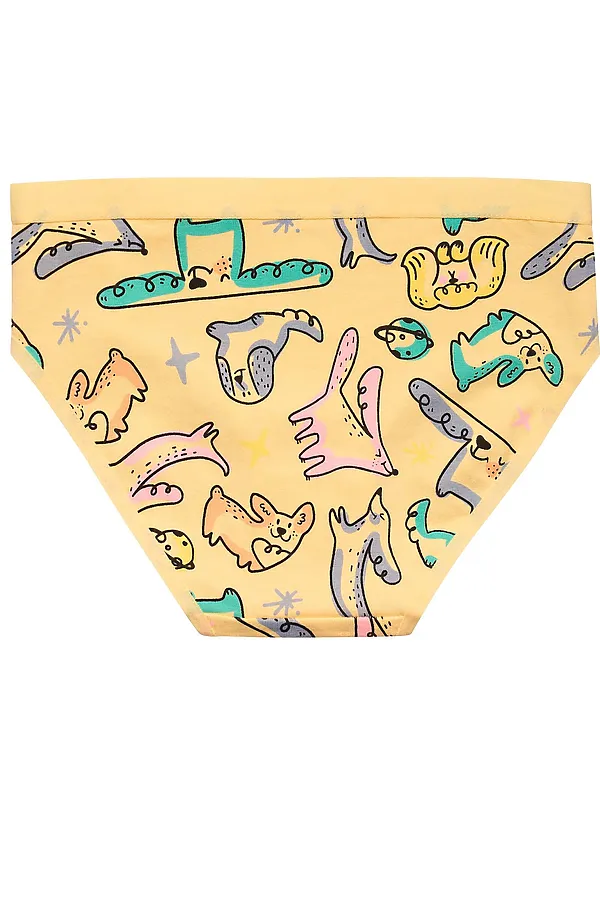 Набор трусов для девочек PELICAN, лаванда/лазурный/желтый - фото 2