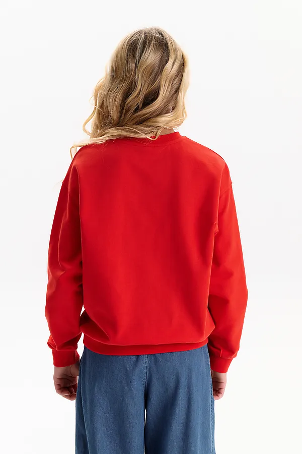 Толстовка для девочек PELICAN, красный - фото 2