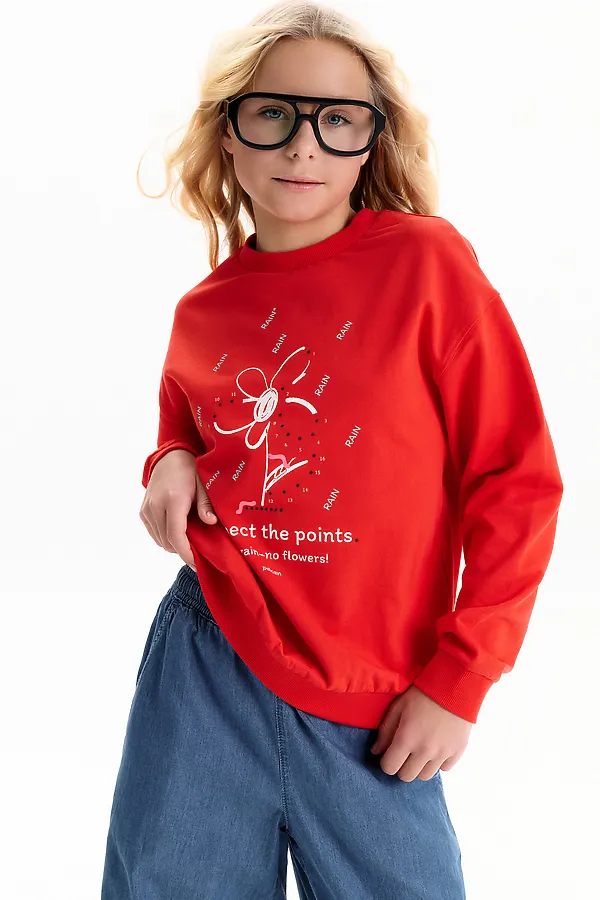 Толстовка для девочек PELICAN, красный - фото 2