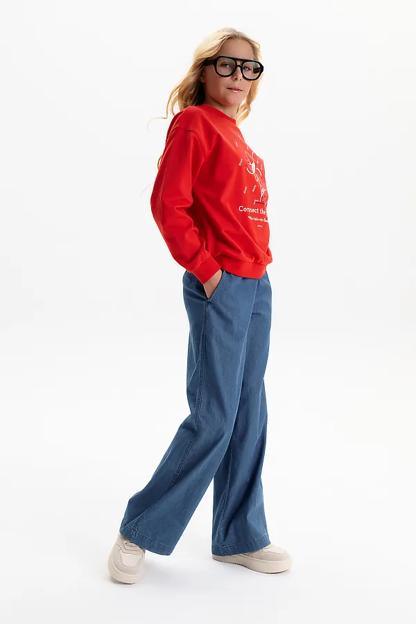 Толстовка для девочек PELICAN, красный - фото 2