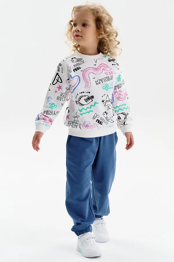 Толстовка для девочек PELICAN, молочный - фото 2