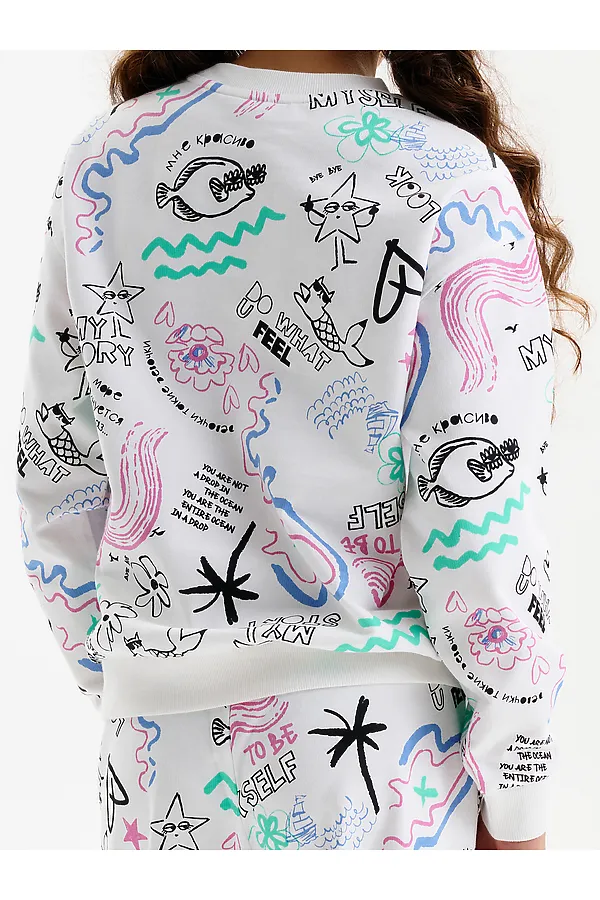 Толстовка для девочек PELICAN, молочный - фото 2