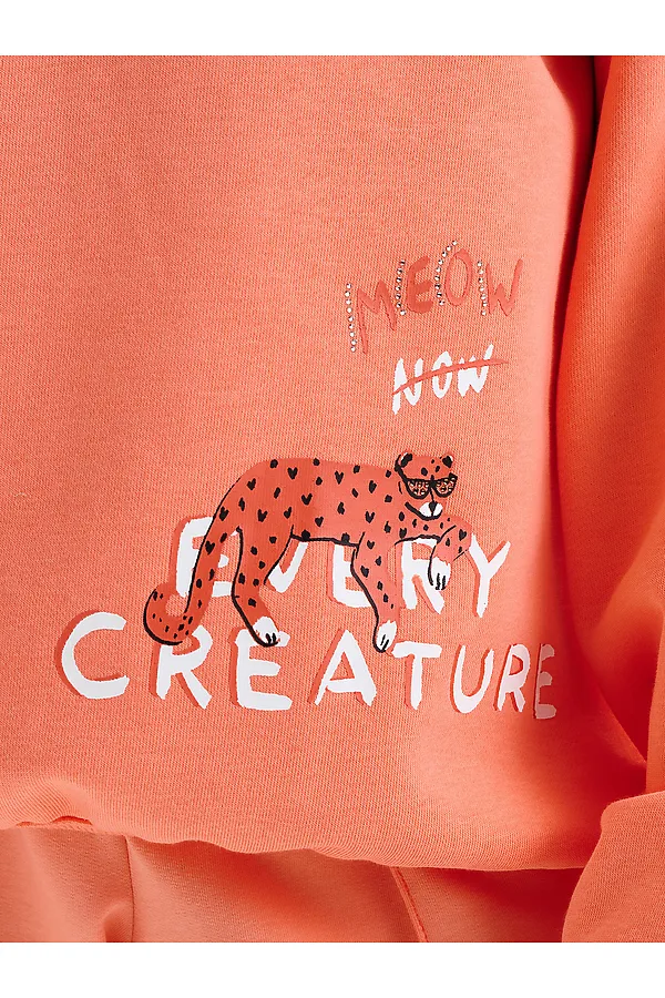 Толстовка для девочек PELICAN, персиковый - фото 2