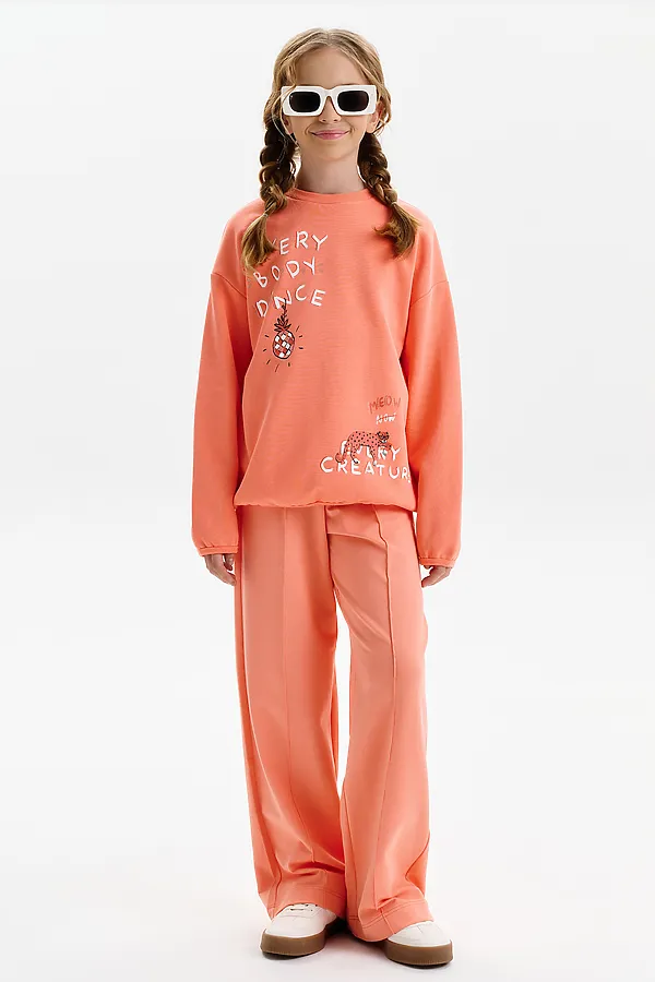 Толстовка для девочек PELICAN, персиковый - фото 2