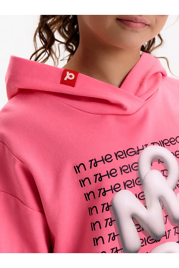 Толстовка для девочек PELICAN, розовый - фото 2