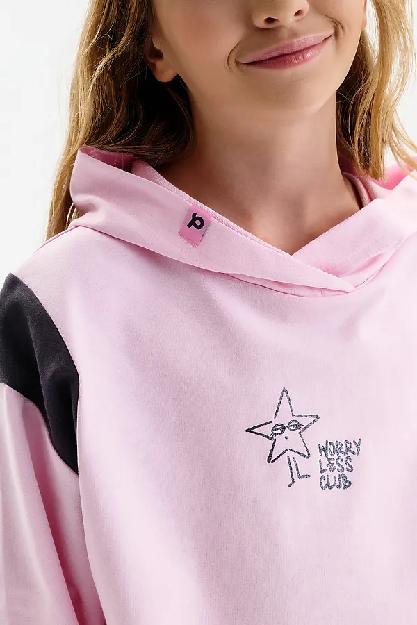 Толстовка для девочек PELICAN, светло-розовый - фото 2