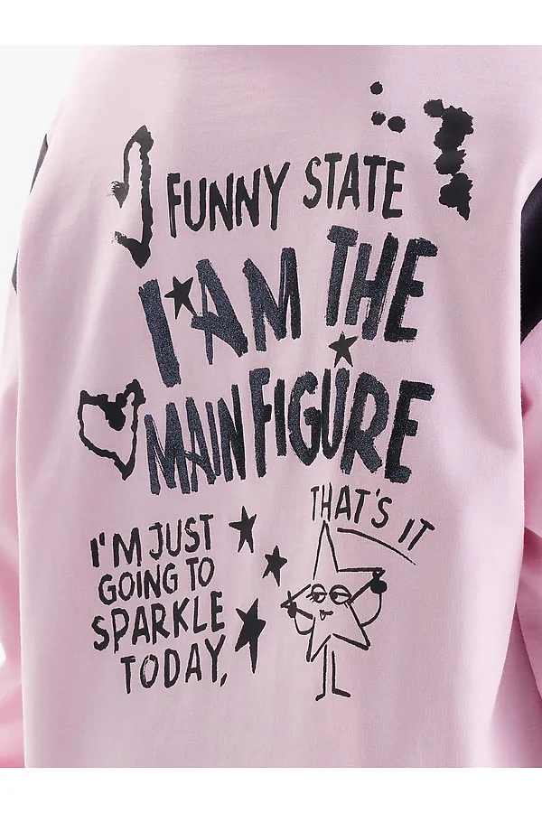 Толстовка для девочек PELICAN, светло-розовый - фото 2