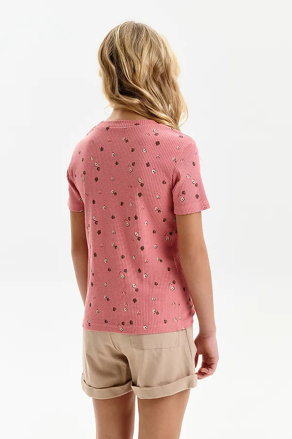 Футболка для девочек PELICAN, пудра - фото 2