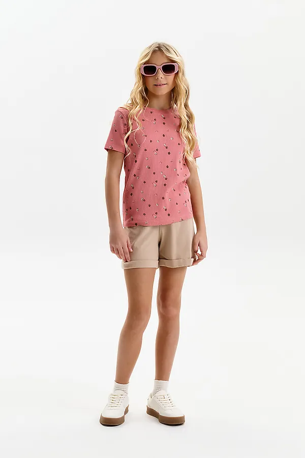 Футболка для девочек PELICAN, пудра - фото 2