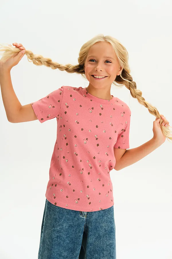 Футболка для девочек PELICAN, пудра - фото 2