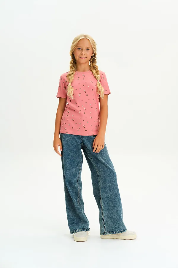 Футболка для девочек PELICAN, пудра - фото 2