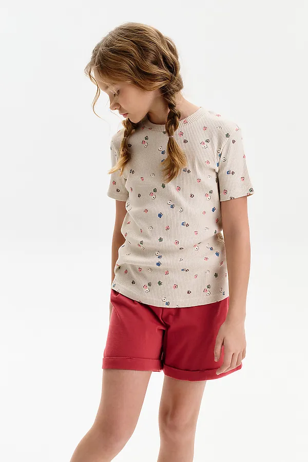 Футболка для девочек PELICAN, молочный - фото 2