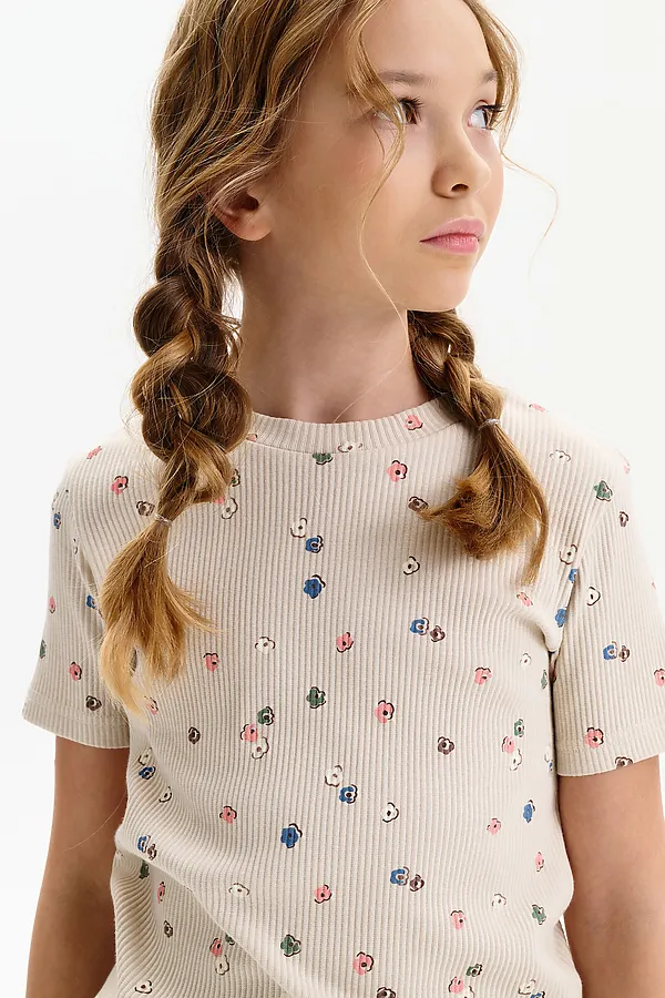 Футболка для девочек PELICAN, молочный - фото 2