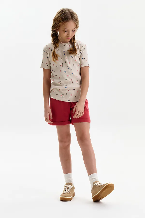 Футболка для девочек PELICAN, молочный - фото 2