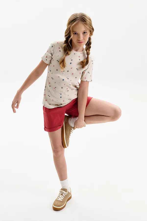 Футболка для девочек PELICAN, молочный - фото 2