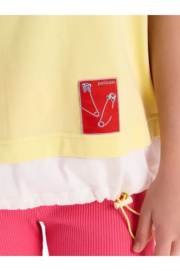 Футболка для девочек PELICAN, ванильный - фото 2