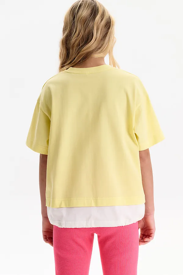 Футболка для девочек PELICAN, ванильный - фото 2