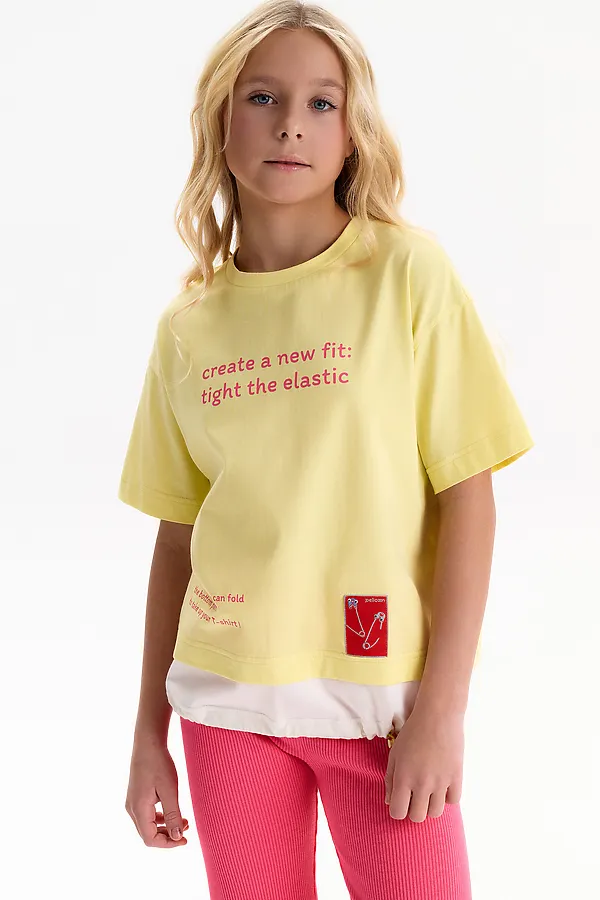 Футболка для девочек PELICAN, ванильный - фото 2