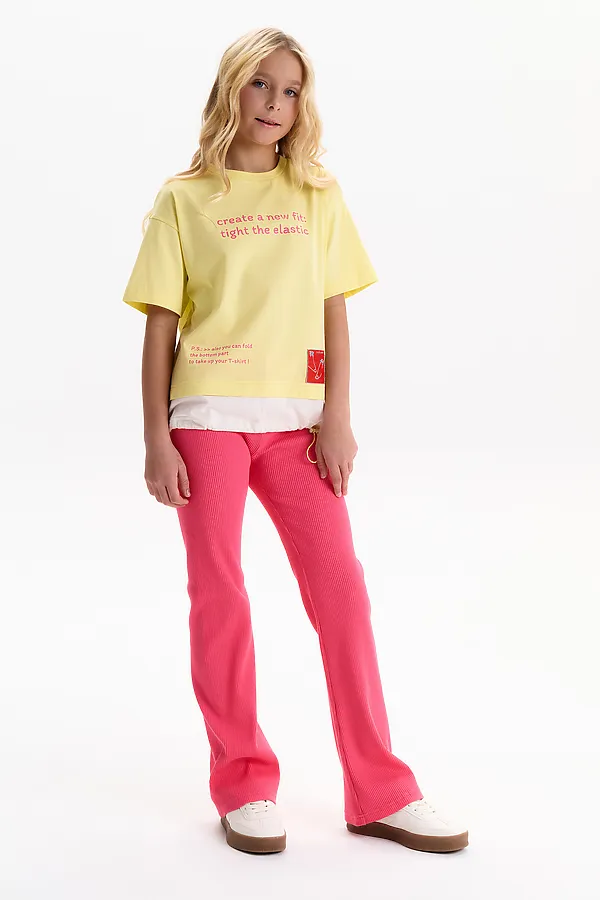 Футболка для девочек PELICAN, ванильный - фото 2