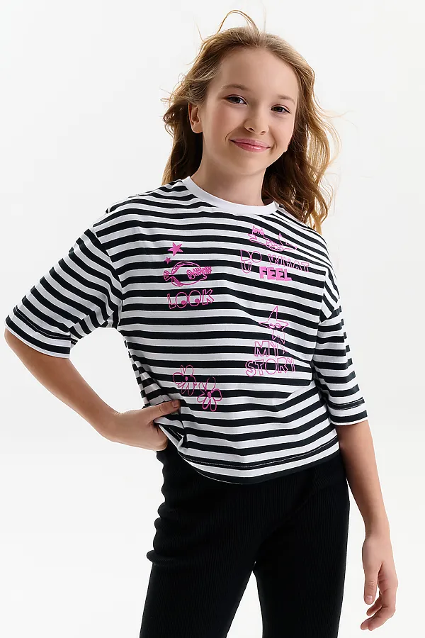 Футболка для девочек PELICAN, белый - фото 2