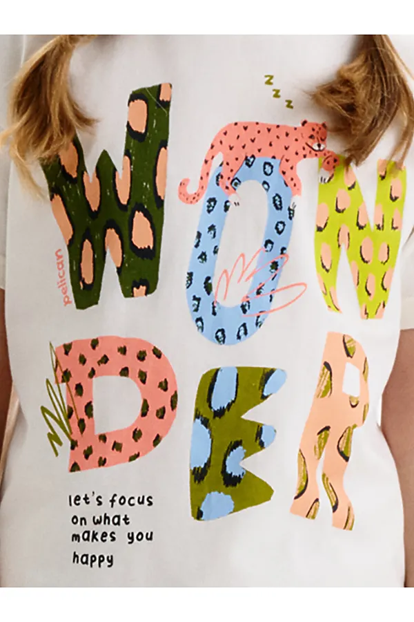 Футболка для девочек PELICAN, молочный - фото 2