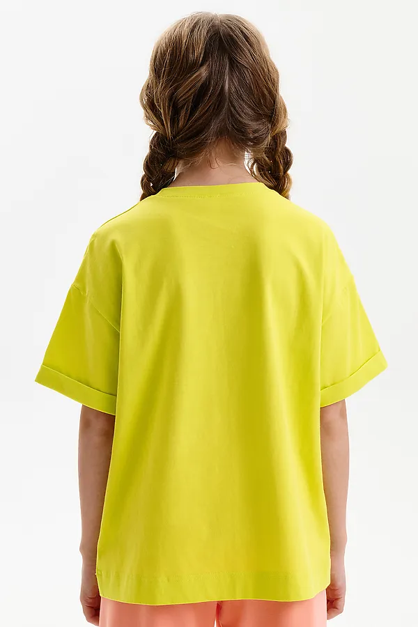 Футболка для девочек PELICAN, яблочный - фото 2