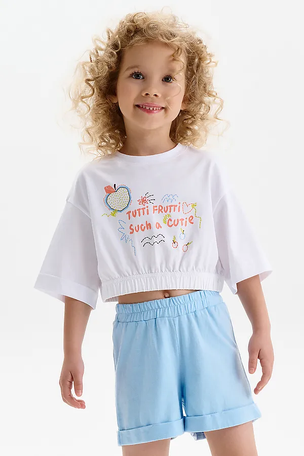 Футболка-топ для девочек PELICAN, белый - фото 2