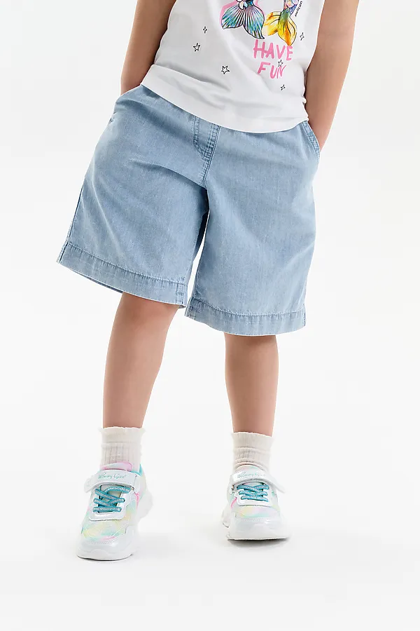 Шорты для девочек PELICAN, голубой - фото 2