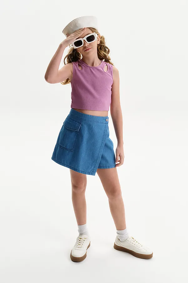 Шорты для девочек PELICAN, джинс - фото 2