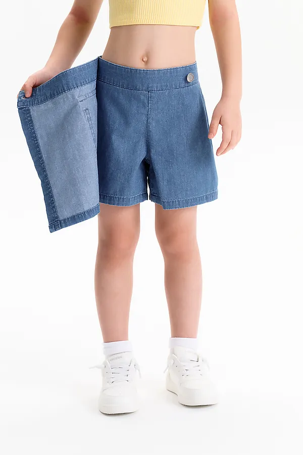 Шорты для девочек PELICAN, джинс - фото 2