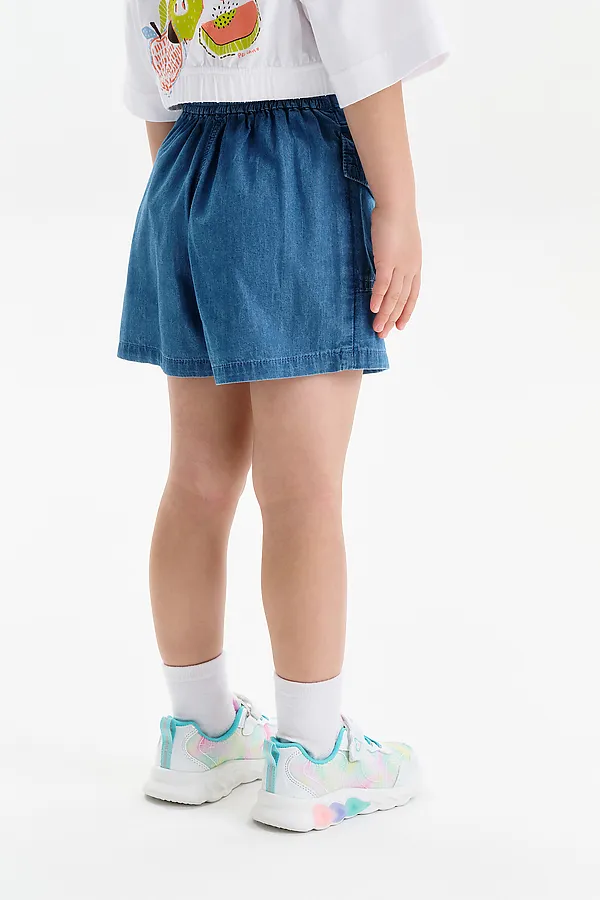 Шорты для девочек PELICAN, джинс - фото 2