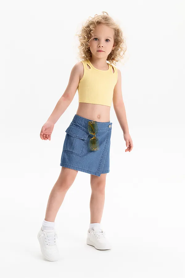 Шорты для девочек PELICAN, джинс - фото 2