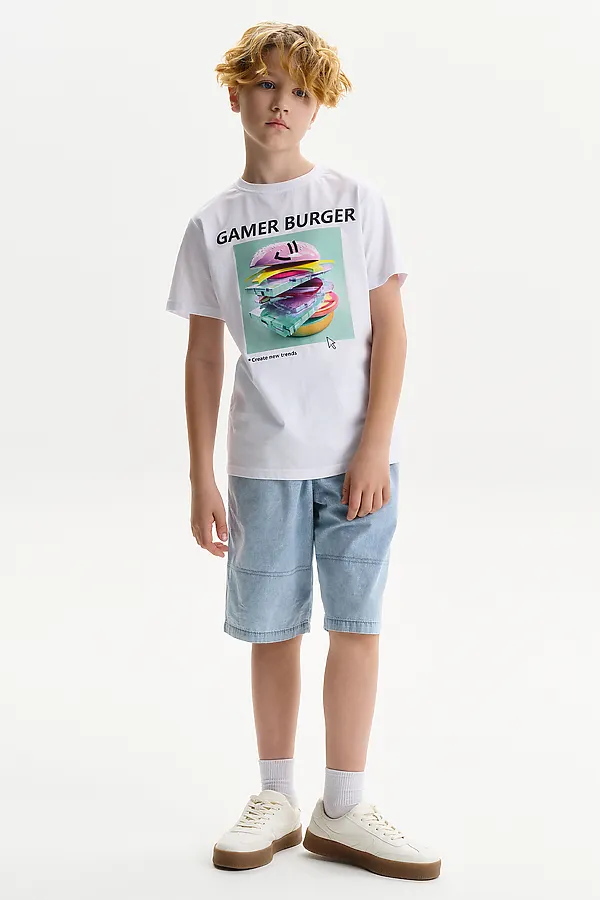 Футболка для детей PELICAN, белый - фото 2