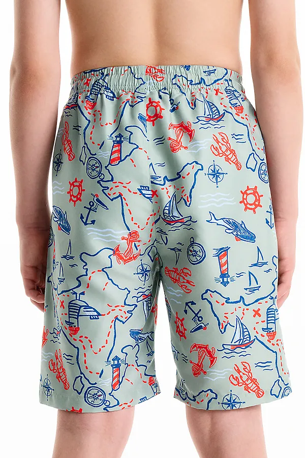 Шорты купальные для мальчика PELICAN, светло-зеленый - фото 2