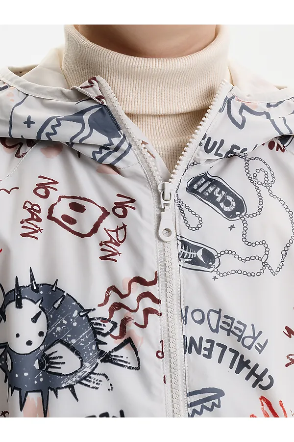 Ветровка для мальчиков PELICAN, молочный - фото 2