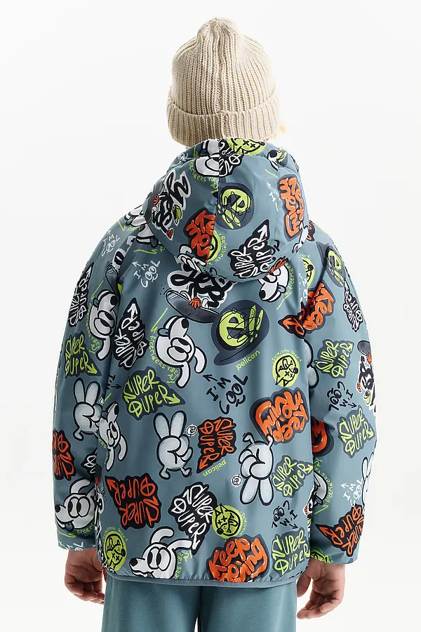 Двусторонняя ветровка для мальчиков PELICAN, джинс - фото 2